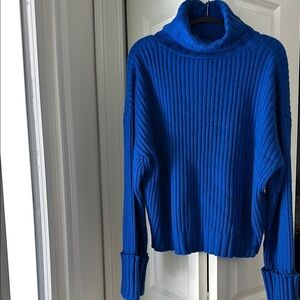 Blue Turtleneck Sweater